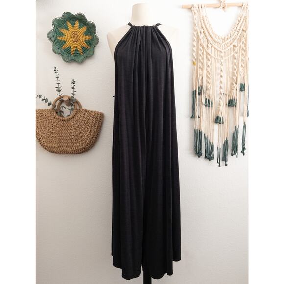 Anthropologie HD in Paris Onesie Gray Halter Jumpsuit - Picture 1 of 13
